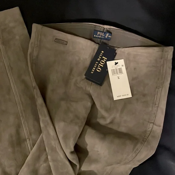Polo Ralph Lauren Lamb-Suede Skinny Pants - Picture 5 of 7